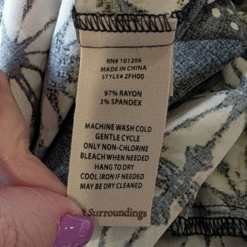 Soft Surroundings Canna Batlik Printed Wide-Leg Palazzo Pants Size Medium - Picture 7 of 7